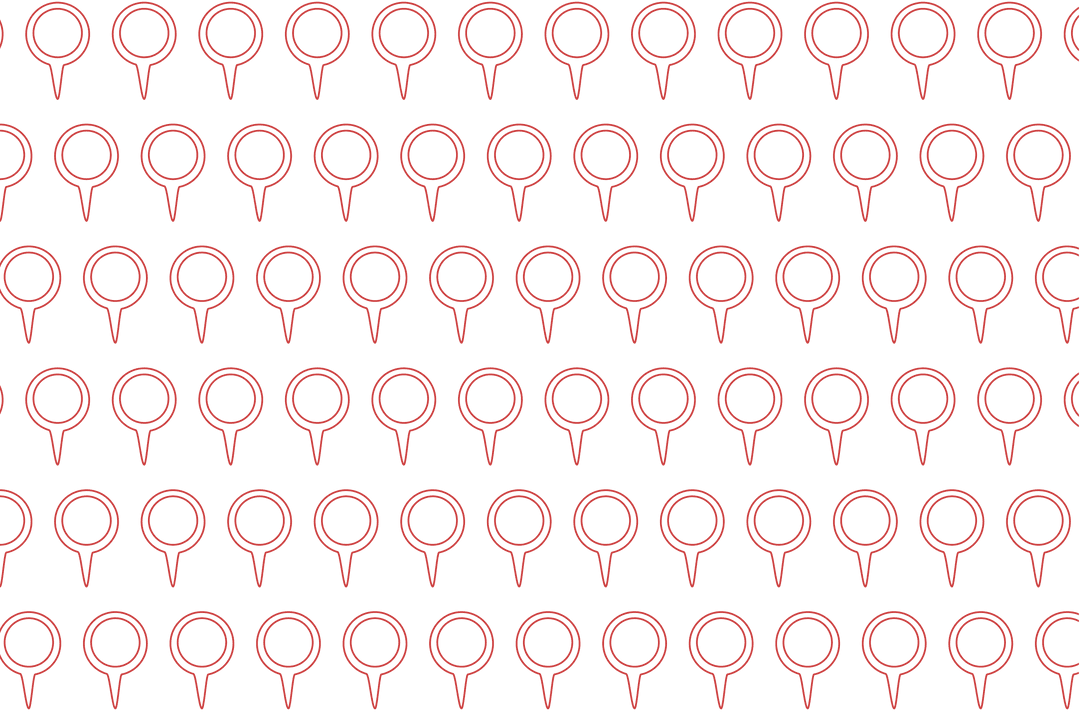 Seamless Red Geometric Shapes Pattern on Transparent Background