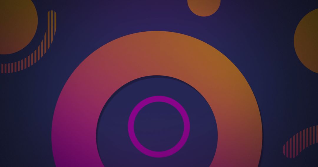 Vibrant Abstract Gradient Shapes on Blue Background