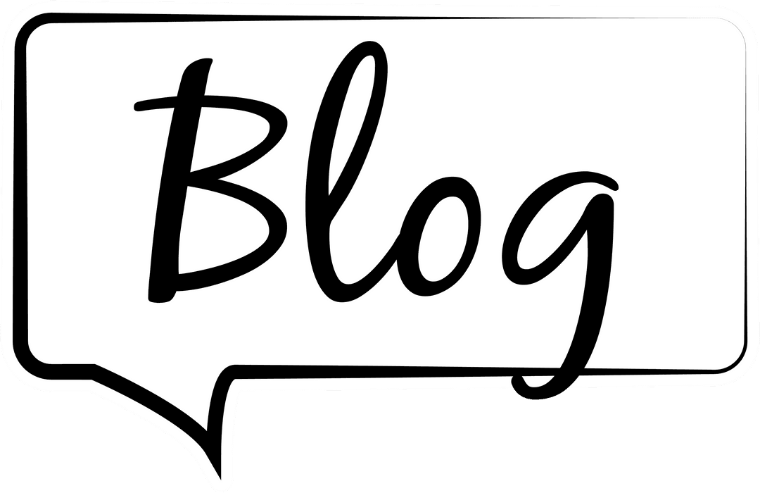 Transparent Speech Bubble with Blog Text on Clear Background