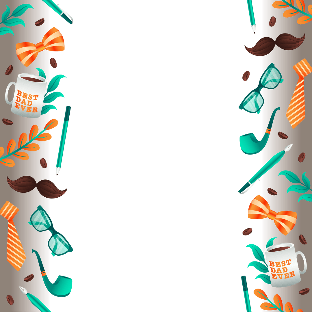 Transparent Background Dad Frame with Rustic Elements