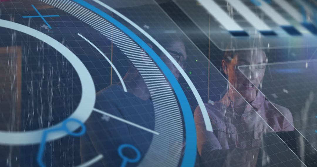 Digital Interface Overlay with Diverse IT Professionals