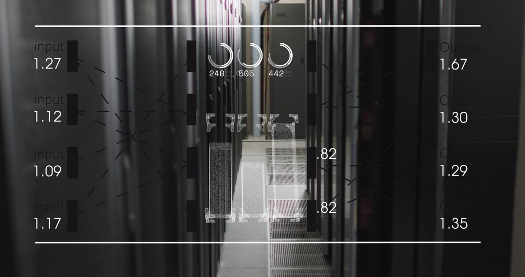 Data processing overlay on computer servers in data center
