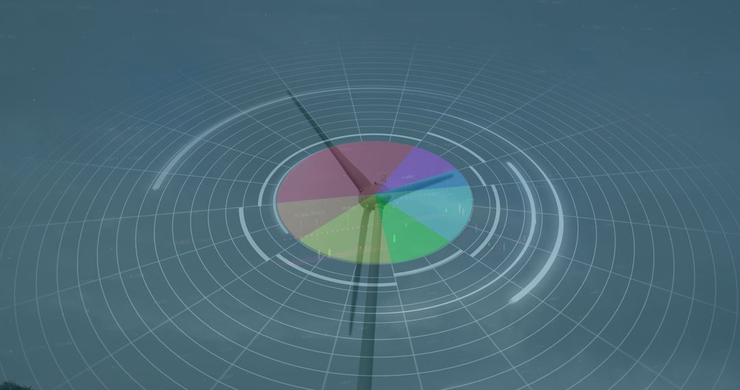 Digital Data Overlay on Wind Turbine for Renewable Energy Analysis
