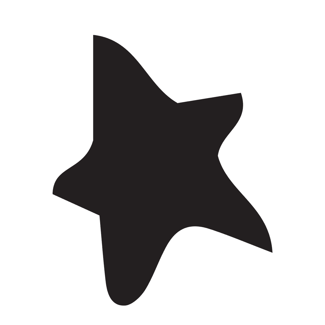 Transparent Star Silhouette Abstract Shape