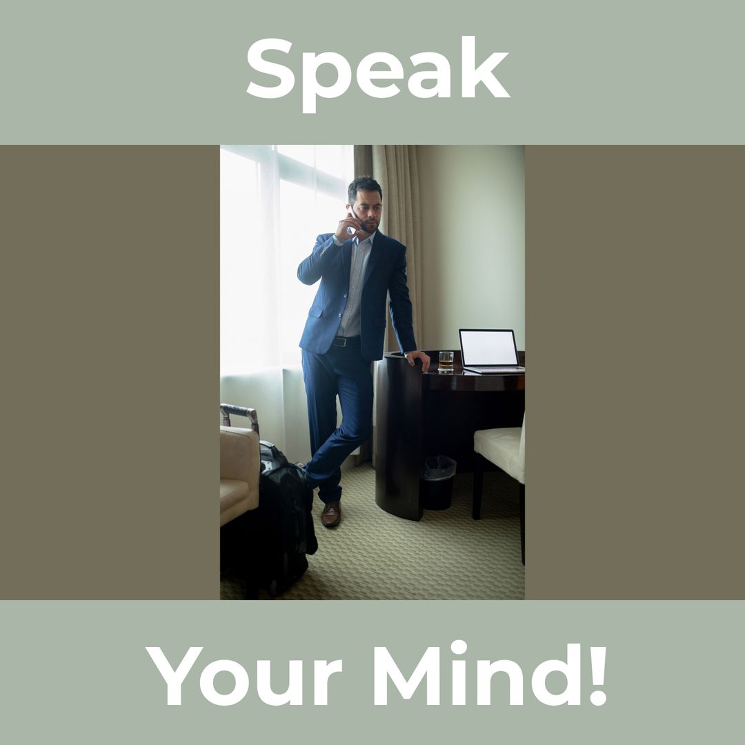 Businessman Emphasizing Open Communication in Office Setting - Download Free Stock Images Pikwizard.com