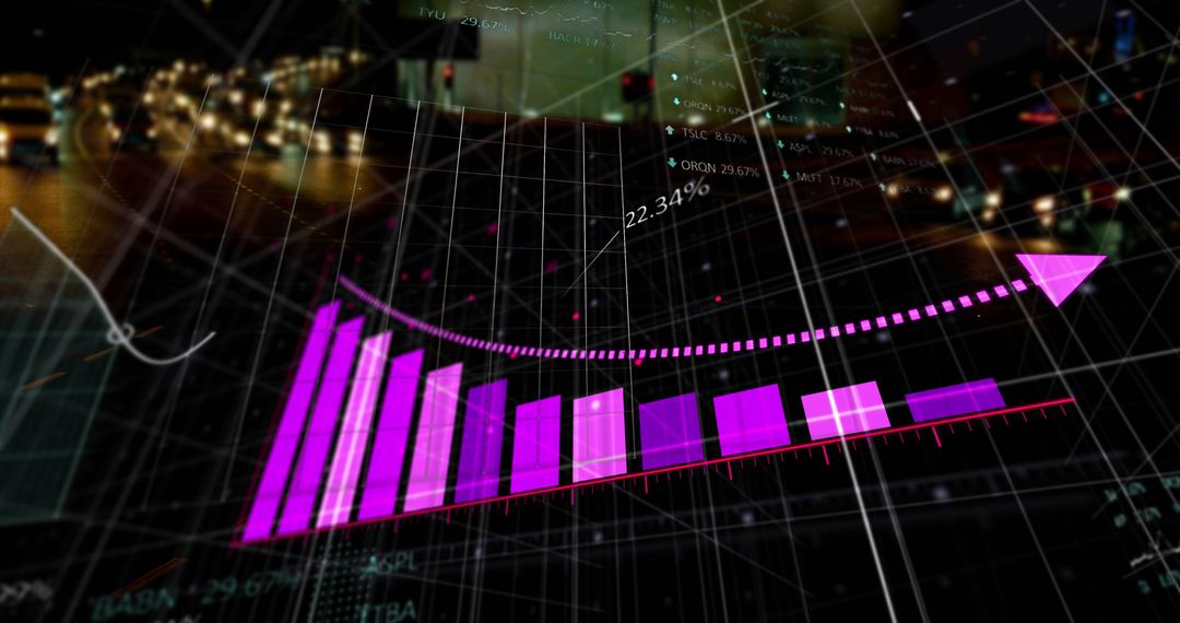 Dynamic Financial Graph Overlay on Smart Cityscape