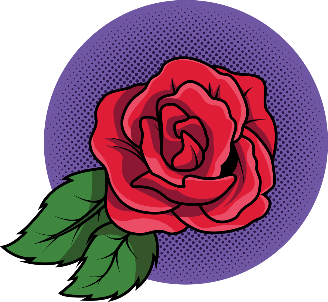 Digital Illustration Red Rose with Transparent and Purple Background - Download Free Stock Images Pikwizard.com