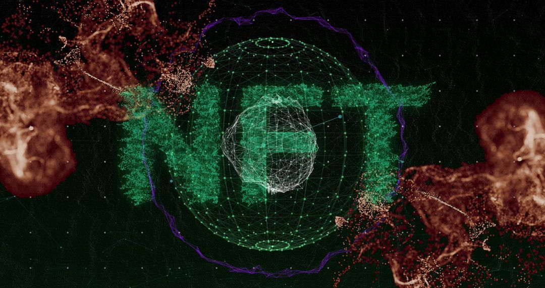 Futuristic NFT Concept with Digital Connections