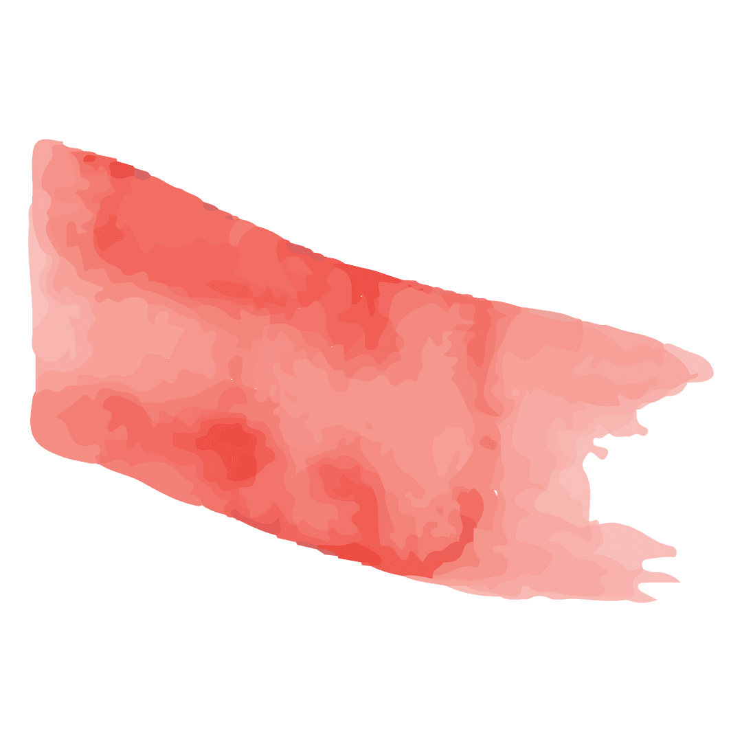 Red watercolor smudge transparent background with copy space