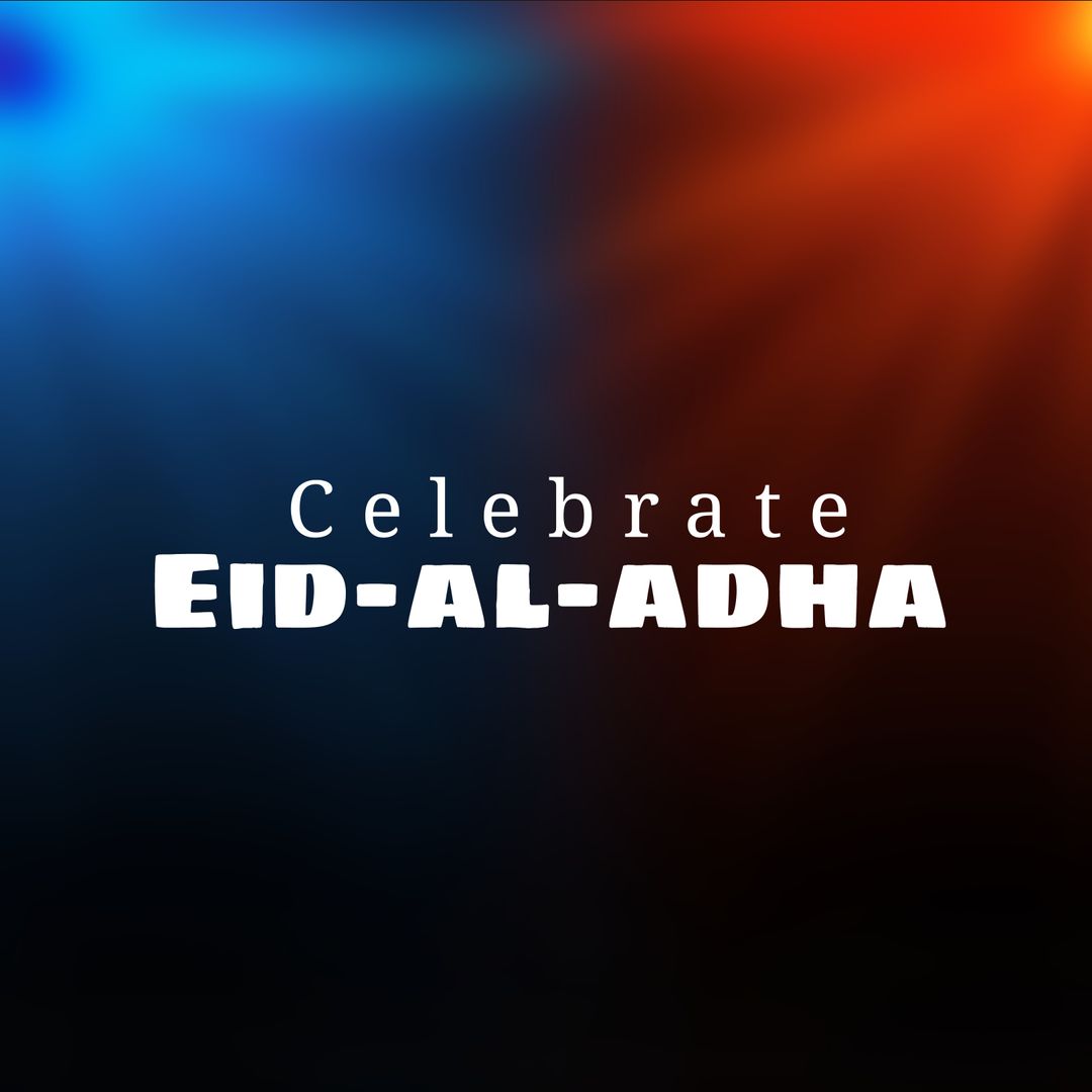 Celebrate Eid-al-Adha Festive Greeting Card with Vibrant Lighting