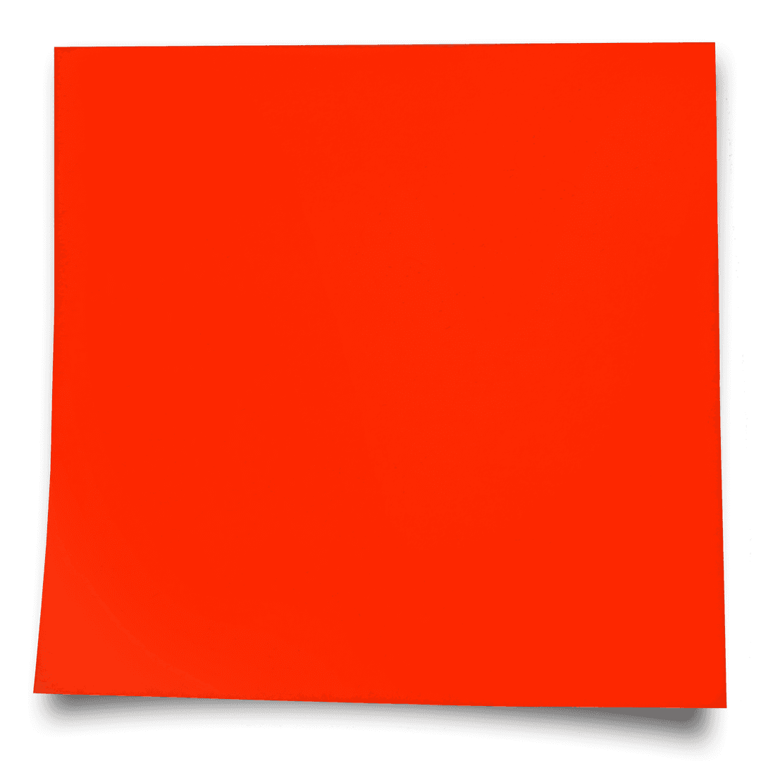 Vibrant Red Abstract Rectangular Form on Transparent Layer