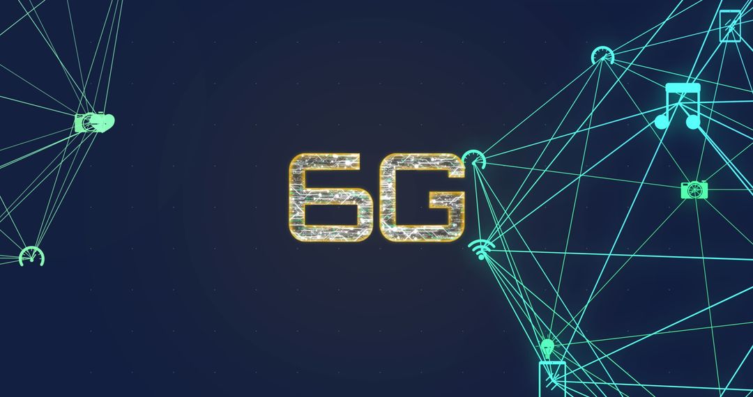 6G Technology Concept with Global Network Connections