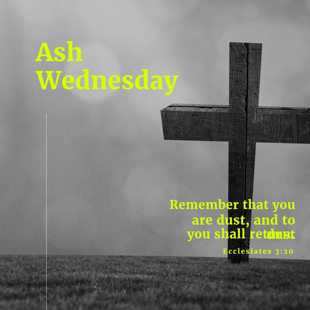 Ash Wednesday marks Christian reflection on mortality and penitence. - Download Free Stock Templates Pikwizard.com
