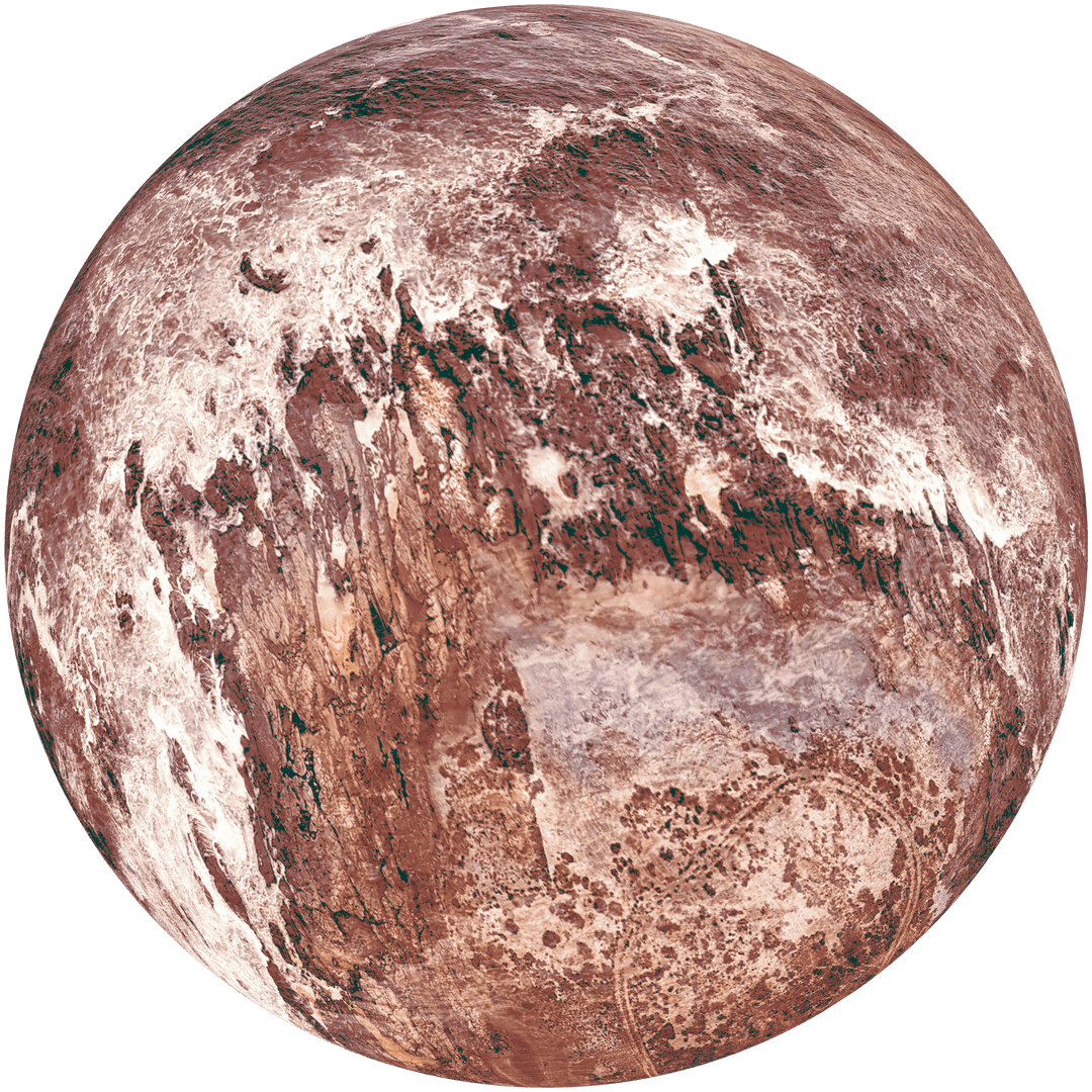 Transparent Illustration of a Mystical Brown Planet