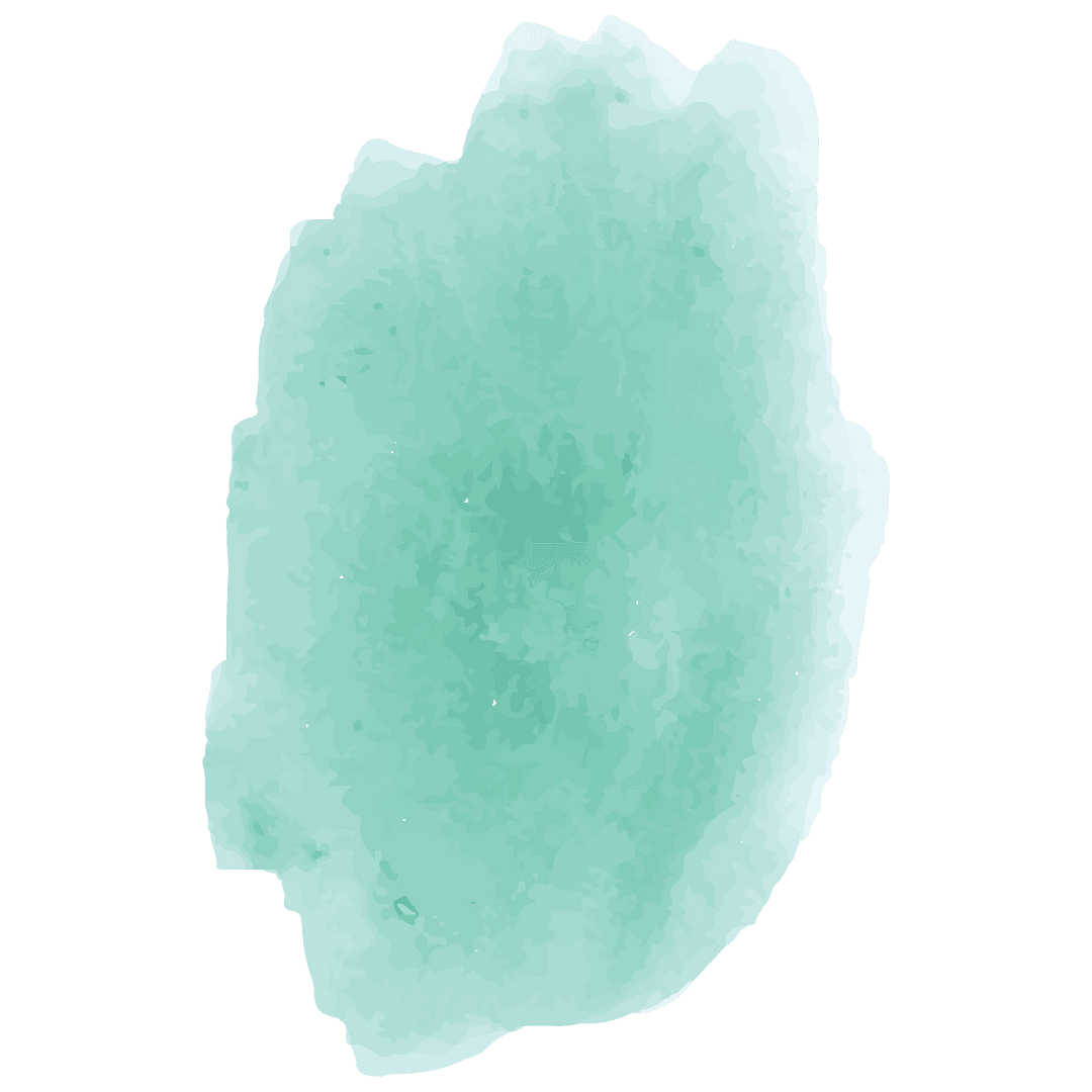 Green Watercolor Smudge on Transparent Background for Creative Design
