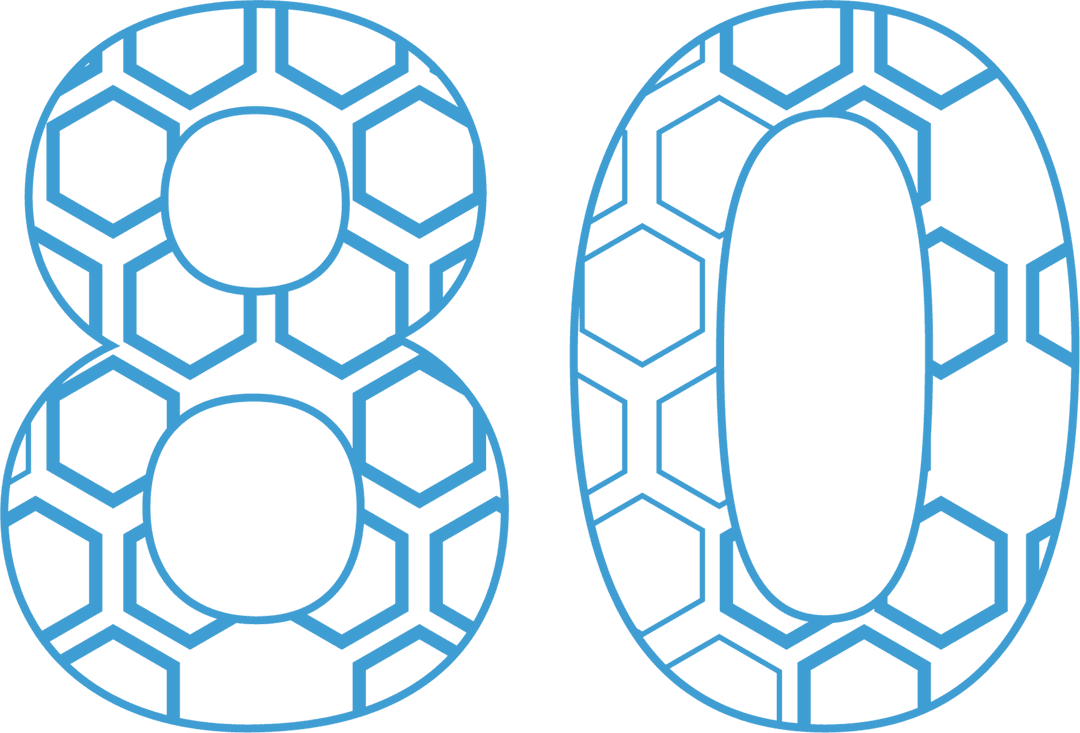 Geometric Pattern Blue 80 with Transparent Background