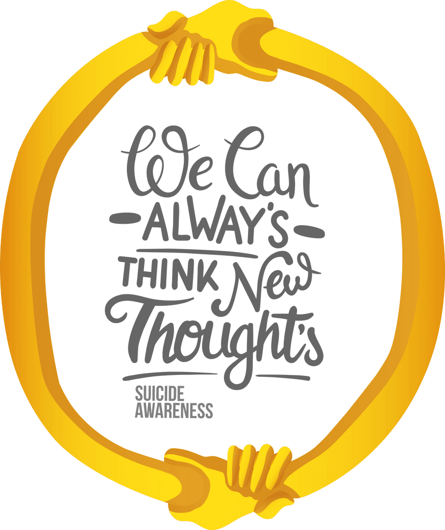 Motivational Typography on Transparent Background Inspiring Mental Health