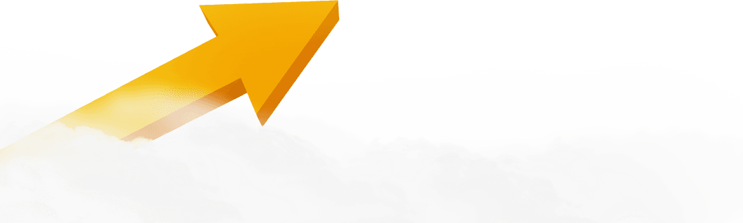 Orange Arrow and Smoke Overlay on Transparent Background