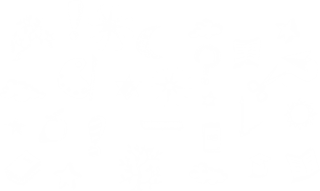 Transparent School Symbols Elements Doodles on White Background