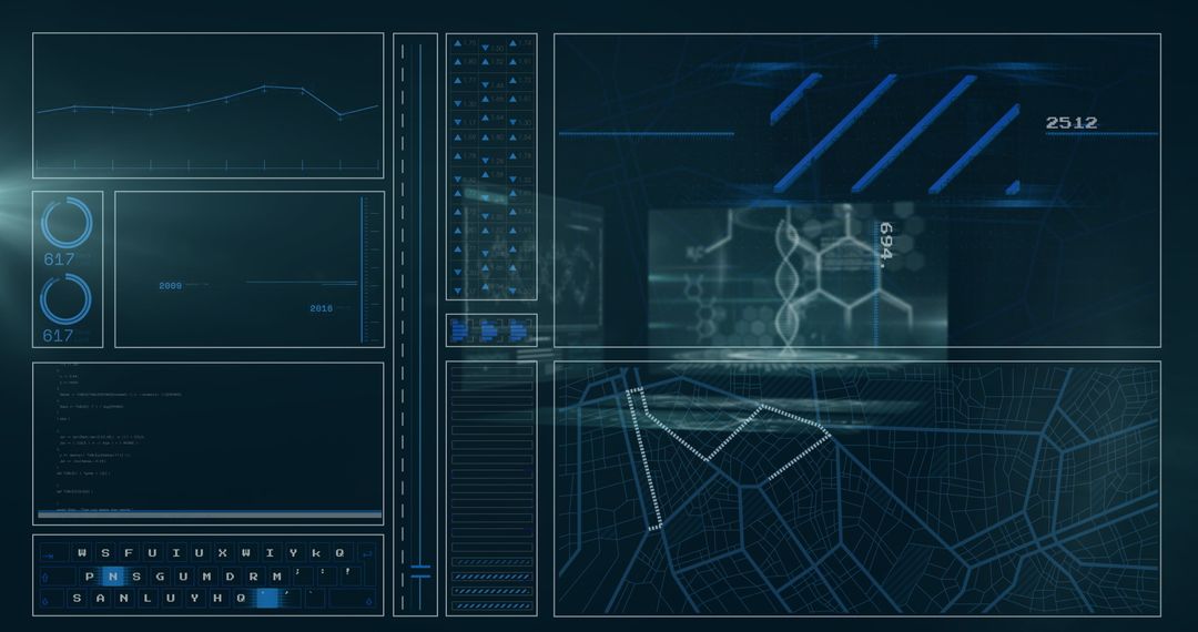 Futuristic Digital Interface for Data Analytics and Cybersecurity