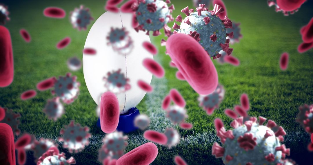 Rugby and COVID-19 Conceptual Digital Art