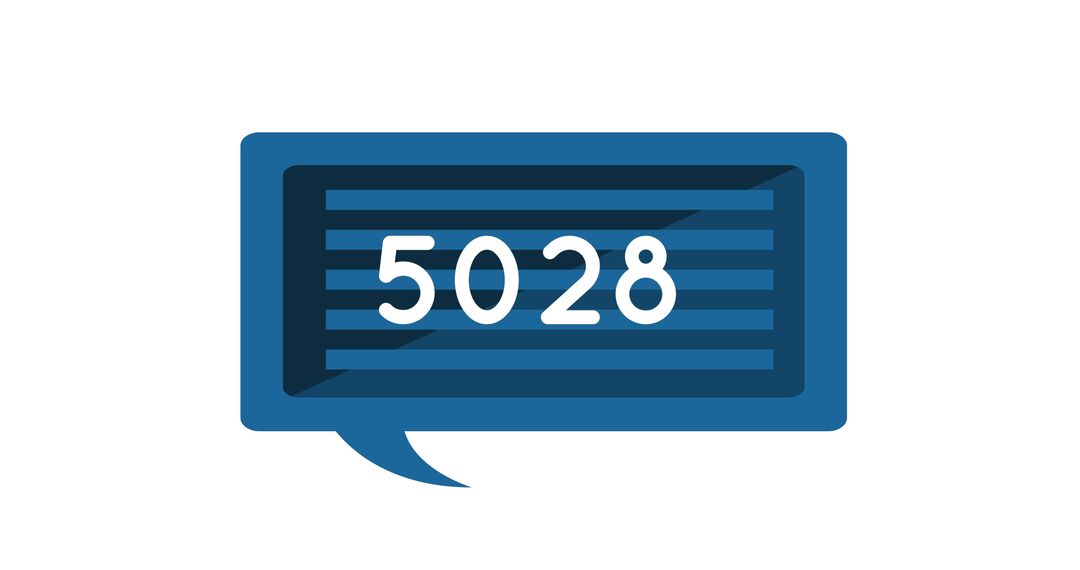 Digital Notification Icon Showing 5028 Messages