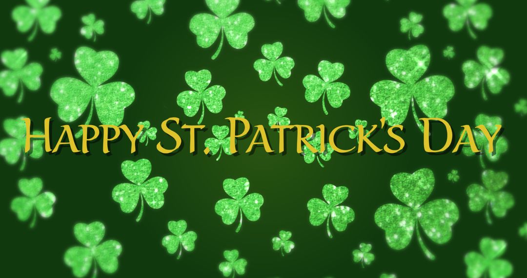 Green Shamrock Background Celebrating St. Patrick's Day