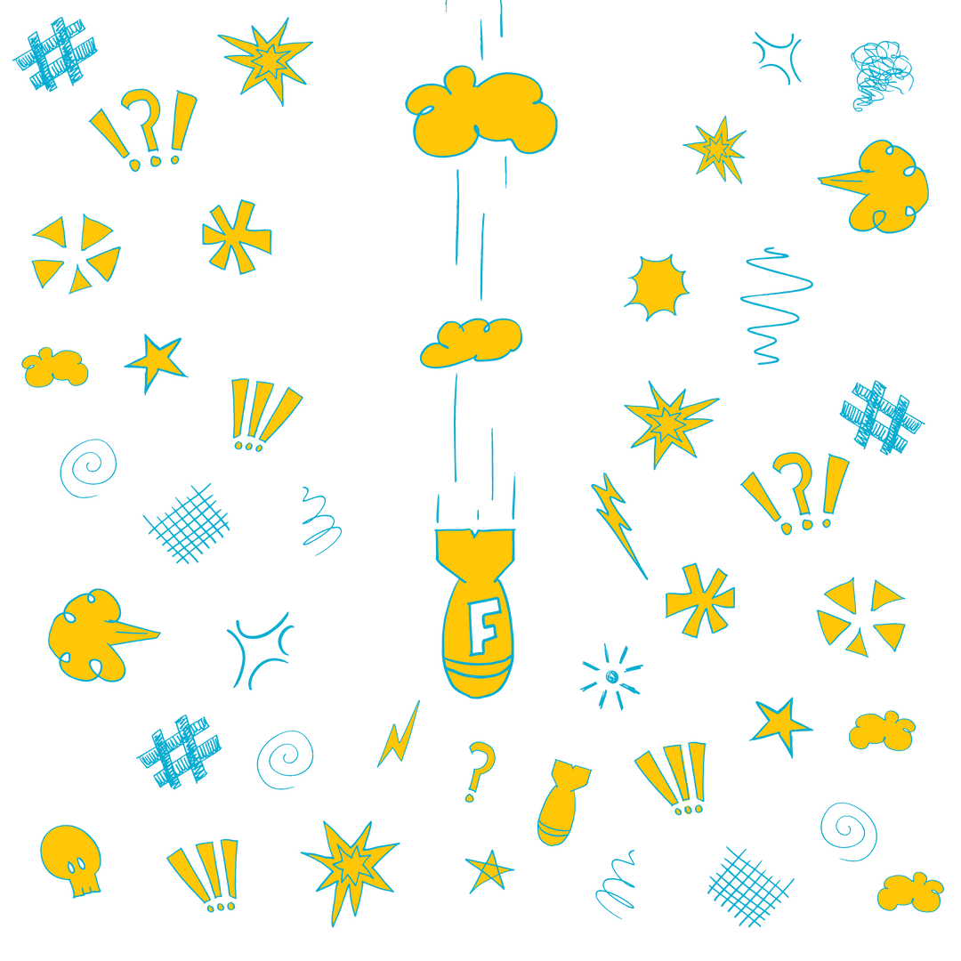 Colorful Symbol Collection With Transparent Background