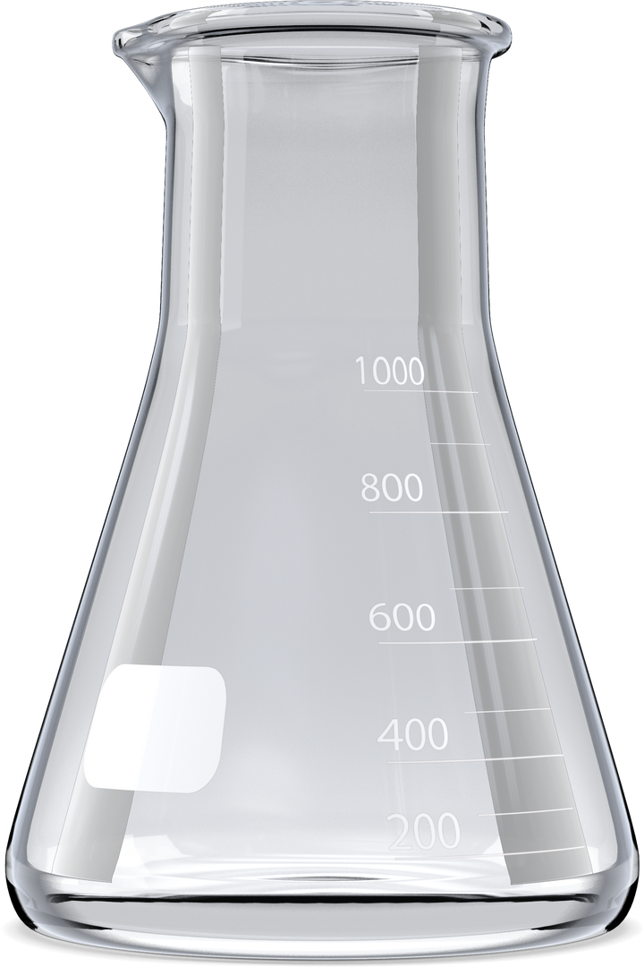 Transparent Laboratory Beaker with Measured Volume and Pouring Spout - Download Free Stock Images Pikwizard.com