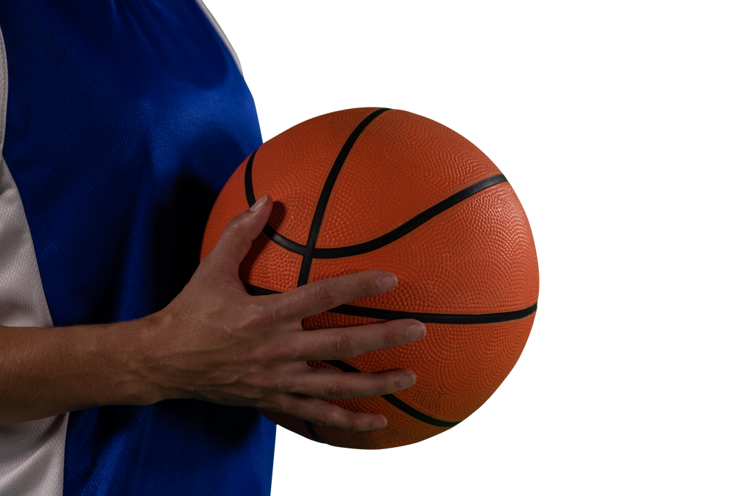 Caucasian Male Basketball Player Holding Basketball on Transparent Background - Download Free Stock Images Pikwizard.com