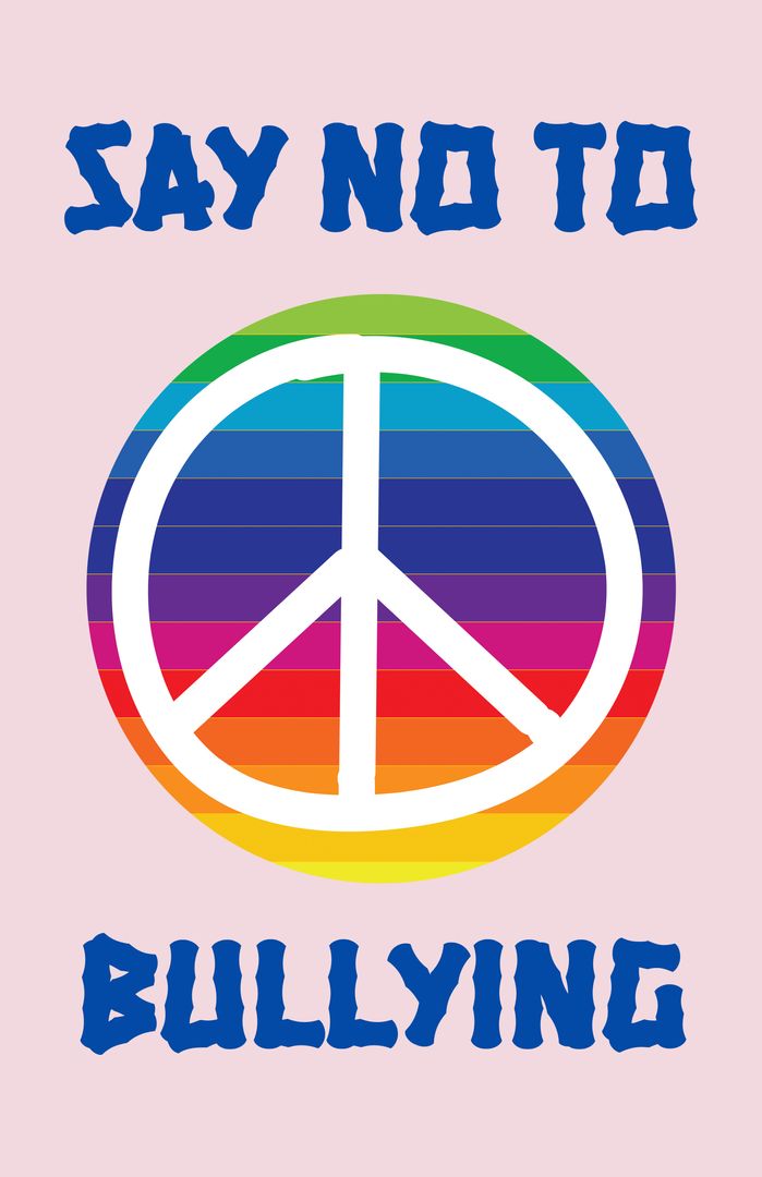 Rainbow Peace Symbol for Anti-Bullying Awareness