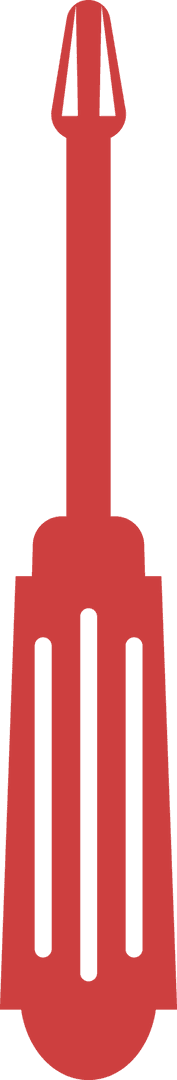 Red Spatula Illustration on Transparent Background for Kitchen Designs