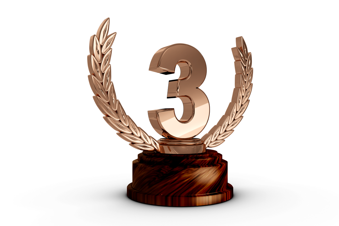 Transparent Third Place Winner Trophy Bronze - Download Free Stock Images Pikwizard.com