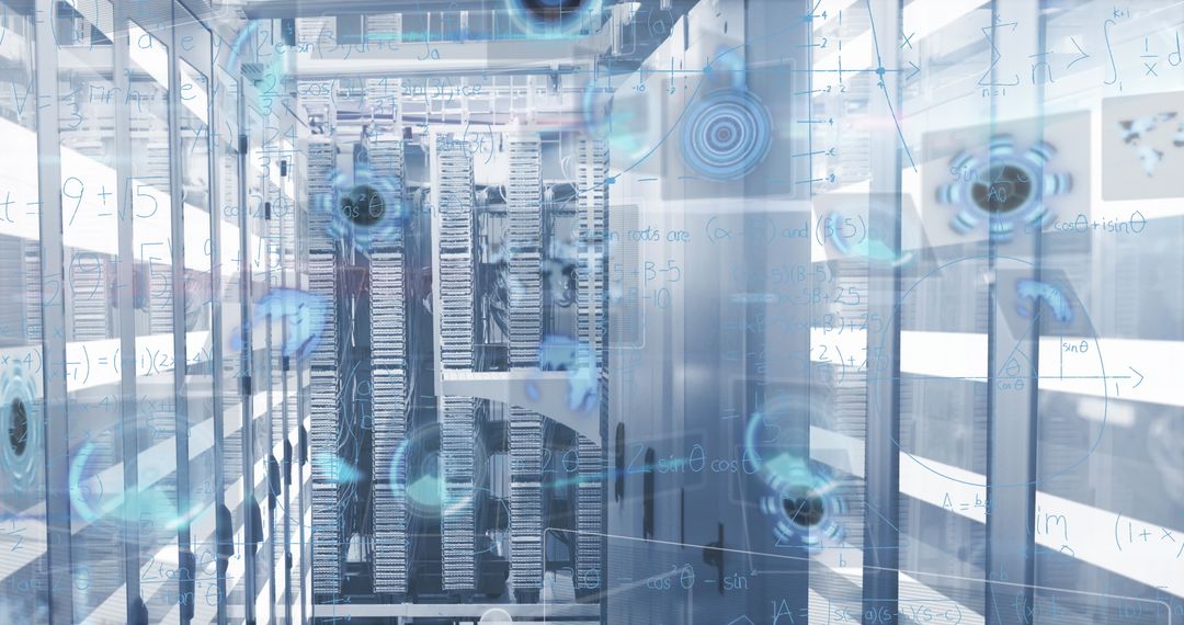 Futuristic Data Center with Holographic Equations and Advanced Technology