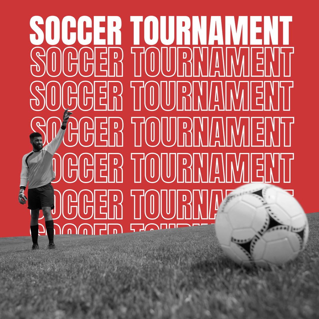 Soccer Tournament Promotional Image with Footballer and Ball - Download Free Stock Templates Pikwizard.com