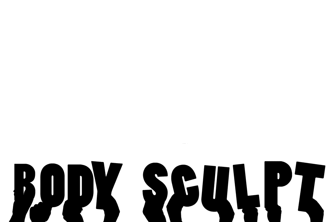 Digital Artwork of Hands with Body Sculpt Text on Transparent Background