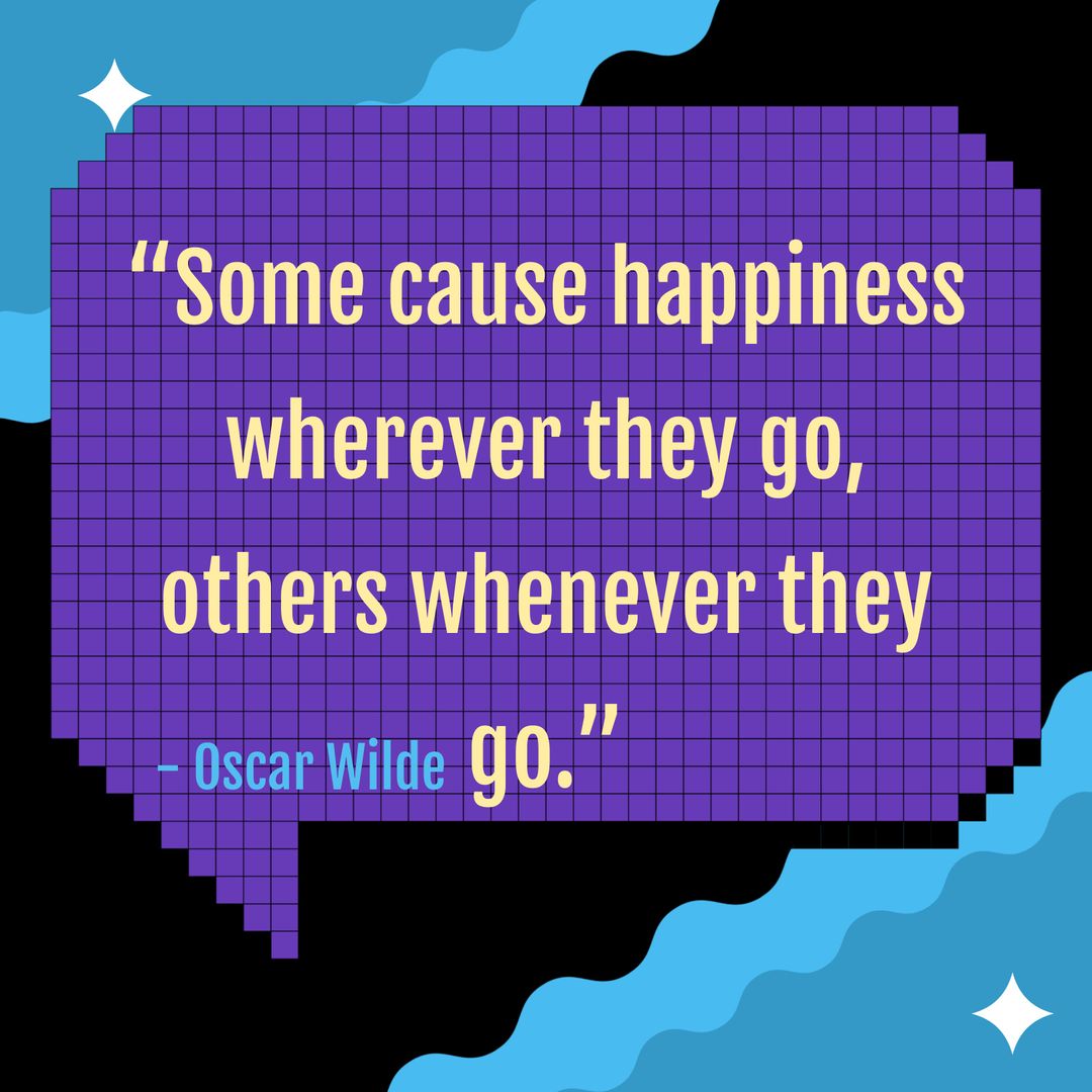 Playful Inspirational Quote Design with Pixelated Speech Bubble