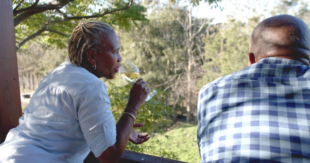 Senior Couple Relaxing, Drinking Wine in Nature - Free Images, Stock Photos and Pictures on Pikwizard.com