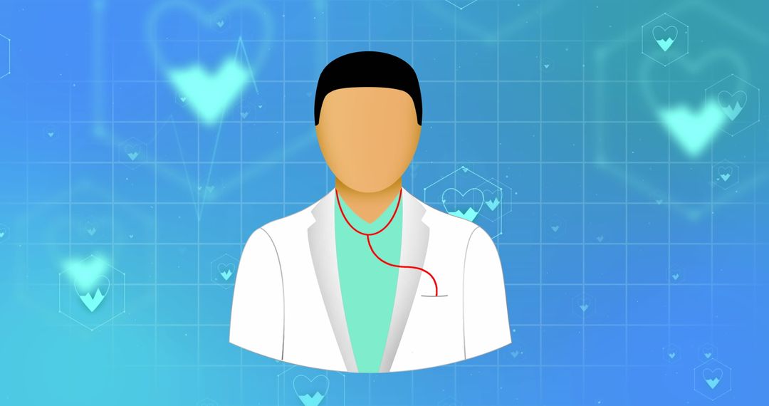 Digital Healthcare Concepts with Doctor Icon