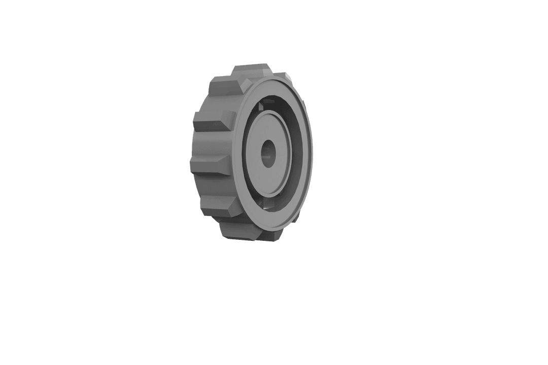 Transparent View of Industrial Metal Gear Close-Up