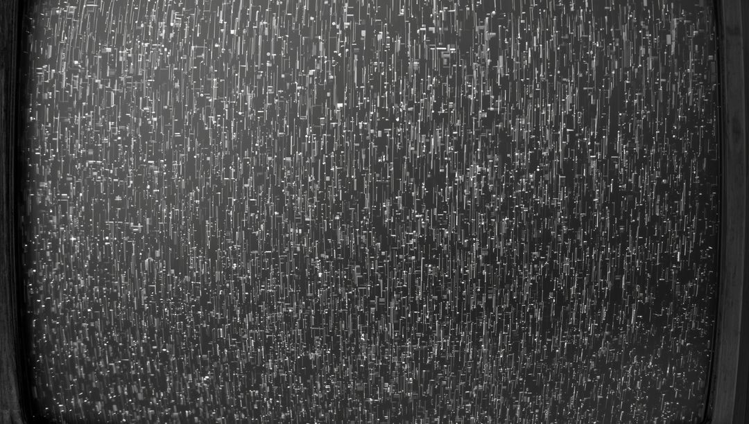 Vintage CRT TV Screen Showing Static Noise