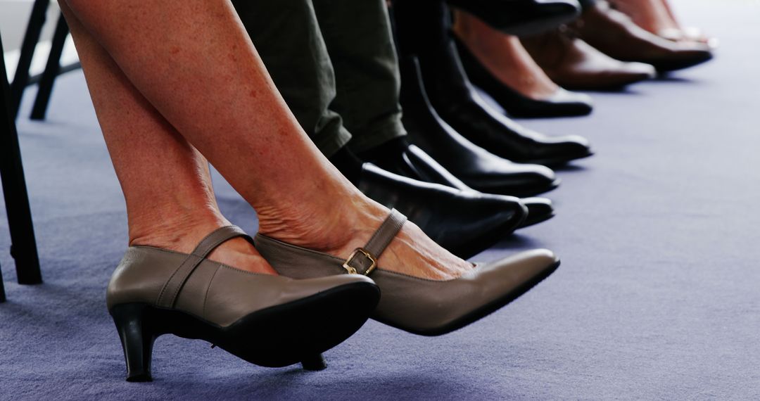 Close-up of Business People's Feet in Formal Shoes - Free Images, Stock Photos and Pictures on Pikwizard.com