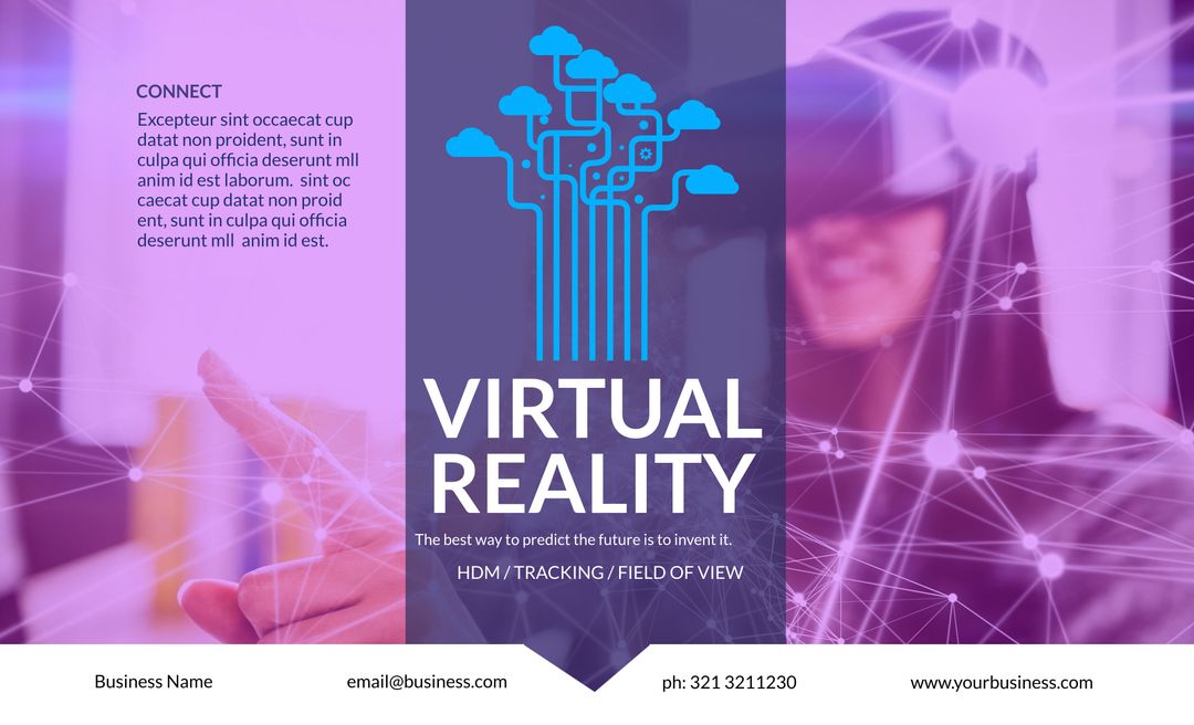 Innovative Virtual Reality Technology Poster with Circuit Tree Graphic - Download Free Stock Templates Pikwizard.com