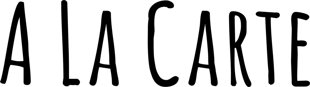 Black Ala Carte Text on Transparent Background Illustration