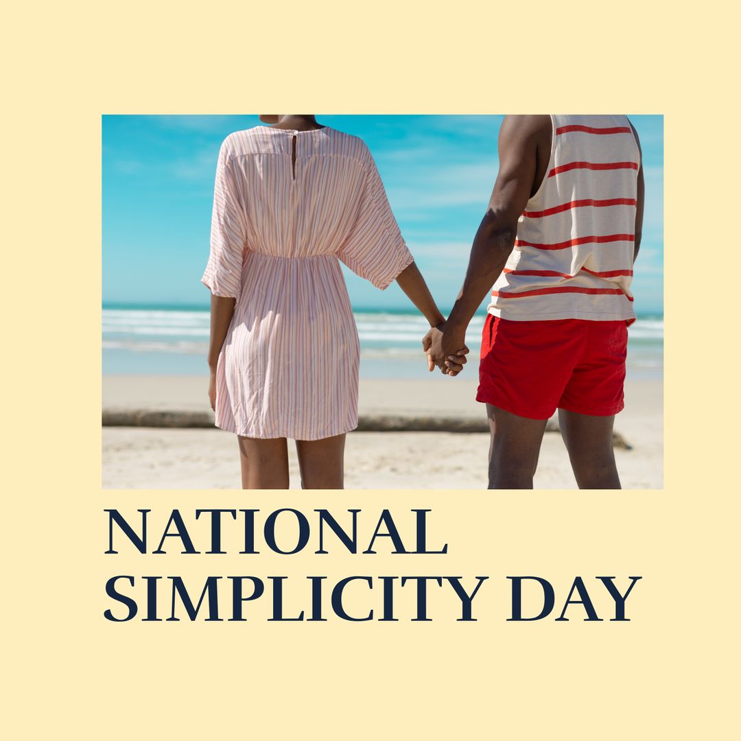 Couple Enjoying Beach for National Simplicity Day