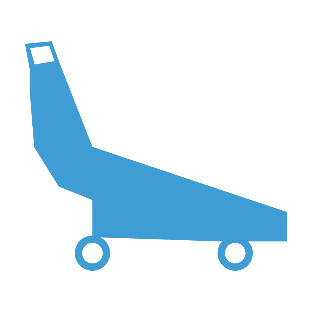 Blue Lawnmower Vector on Transparent Background