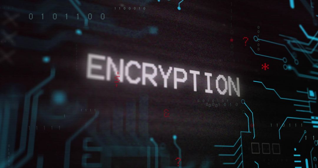 Encryption Data Concept with Digital Global Communication Network