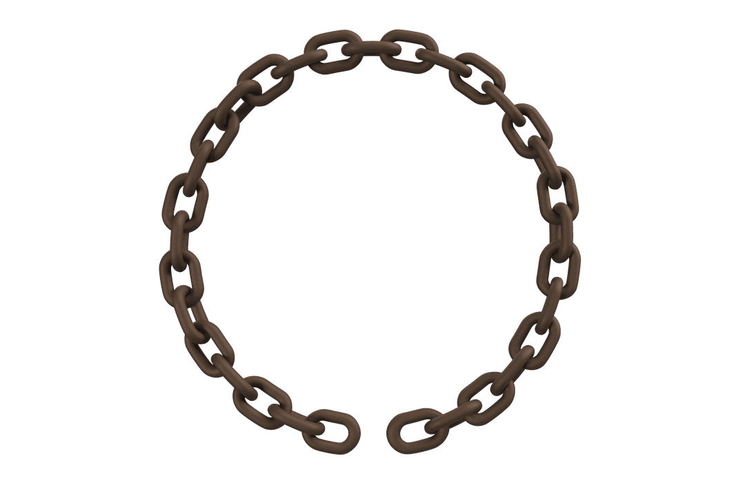 3D Transparent Circular Broken Chain Ring Design