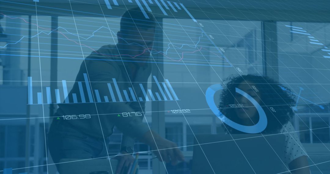 Business Coworkers Analyzing Digital Data and Reports