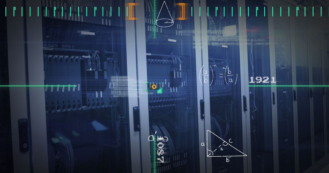 Futuristic Data Processing Technology with Digital Graphics